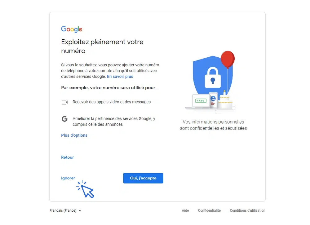 Internet - Créer une adresse email avec Google Chrome