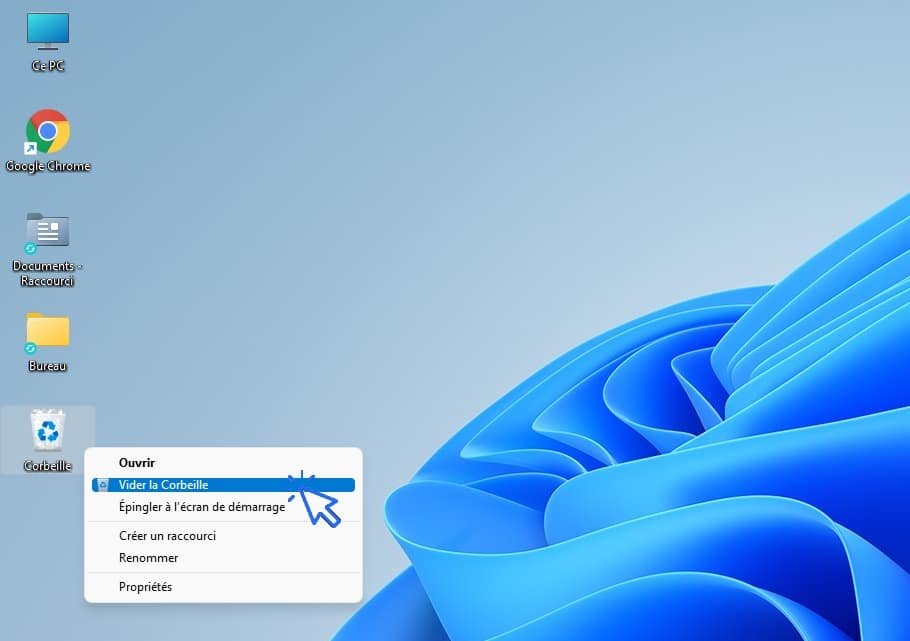 cours-windows-11-vider-la-corbeille Windows - Vider la Corbeille