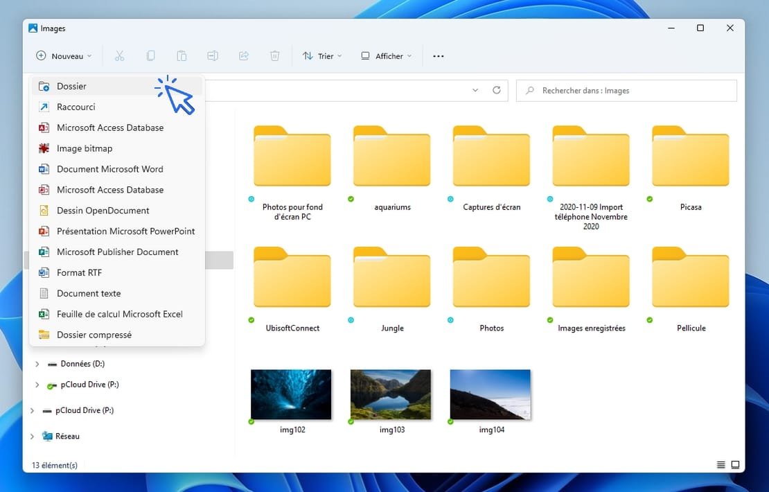 Windows - Créer un dossier dans l'Explorateur
