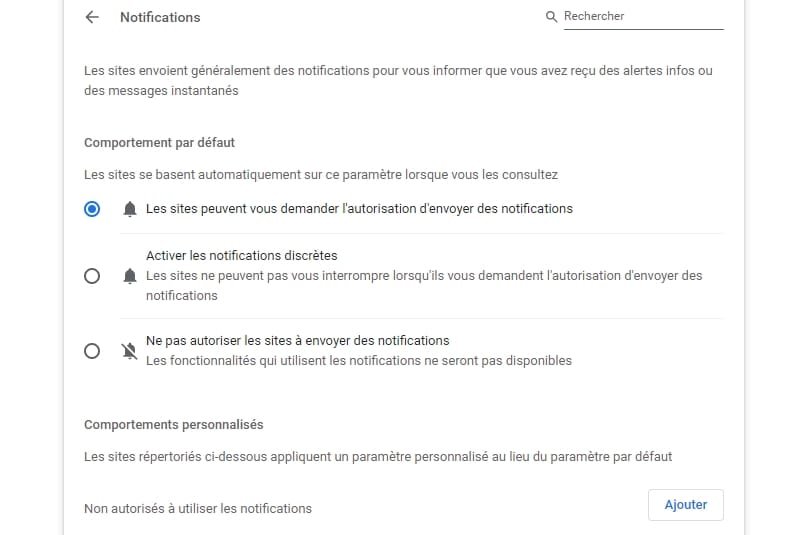 Supprimer les pubs et notifications de sites