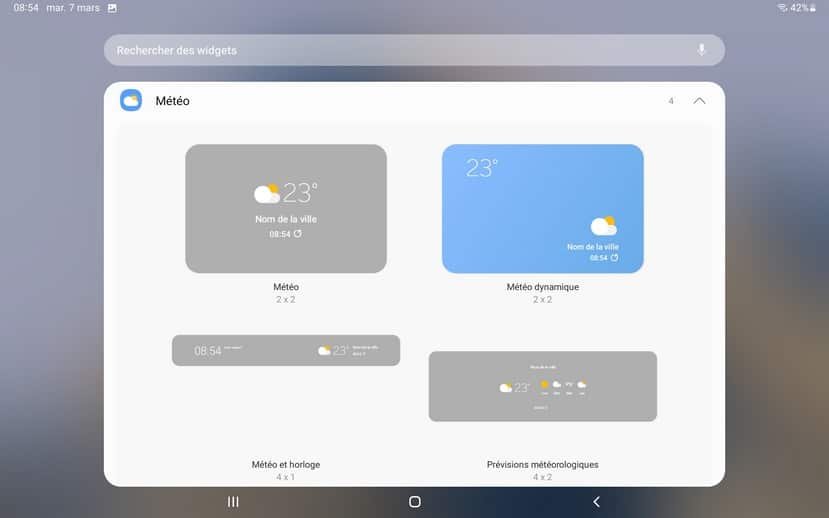 Ajouter widget météo sur sa tablette