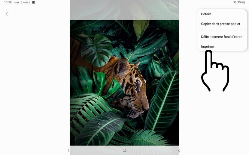 comment imprimer smartphone tablette menu imprimer 2 829px Menu d'impression sur tablette et smartphone