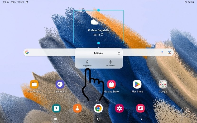 supprimer widget tablette 829px Comment supprimer un widget de sa tablette.