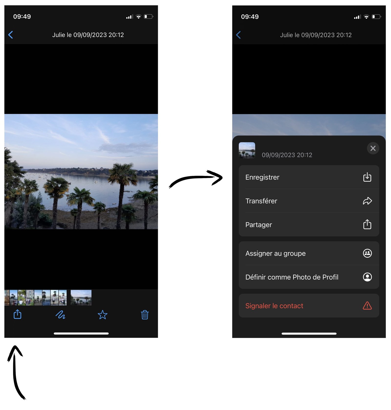 Comment enregistrer une photo dans Whatsapp. Tuto pour Android et iPhone.