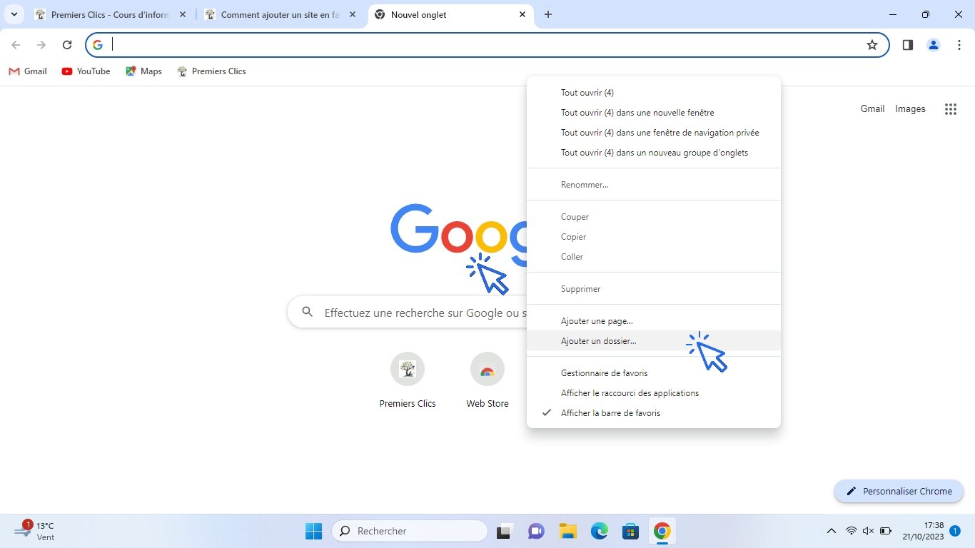Comment ajouter un site en raccourci sur la barre des favoris