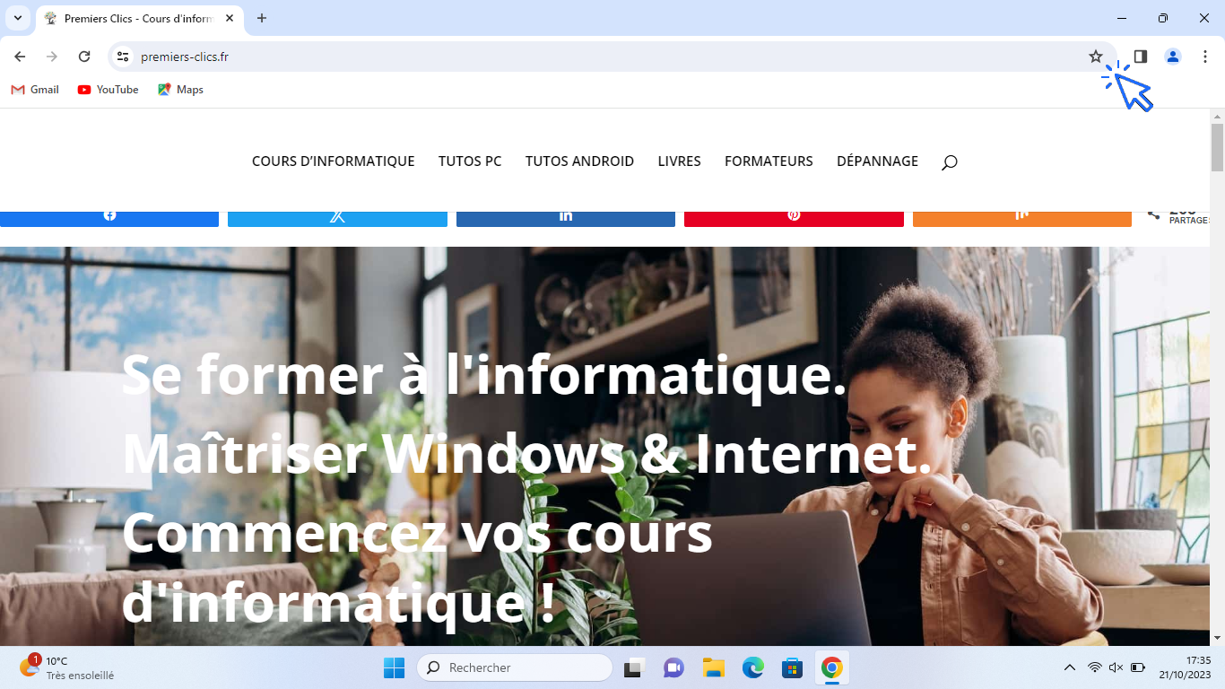 Comment ajouter un site en raccourci sur la barre de favoris de chrome edge ou firefox (2) Comment ajouter un site en favoris dans google chrome. Cours d'informatique.