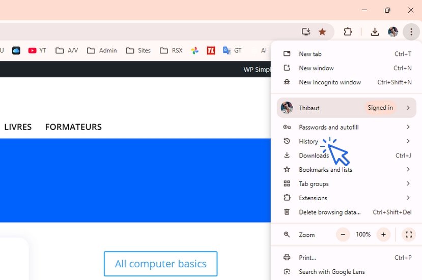 How to display history in Google - Android and Windows tutorials for beginners