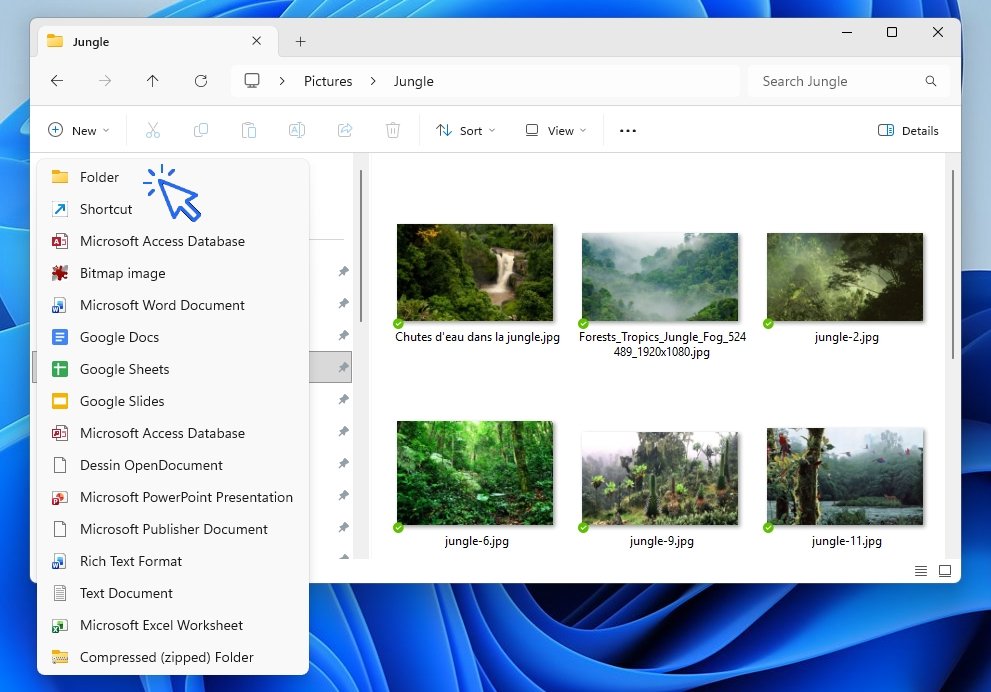 create folder in file explorer Windows - Créer un dossier dans l'Explorateur