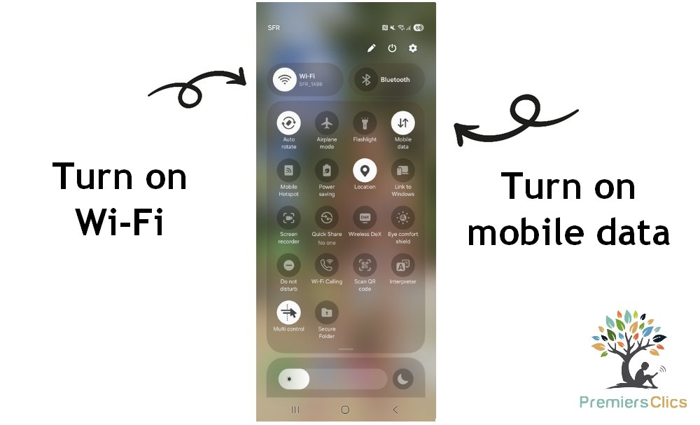 Activate wifi and internet mobile on a smartphone - Troubleshooting internet issues on phone No internet on my phone