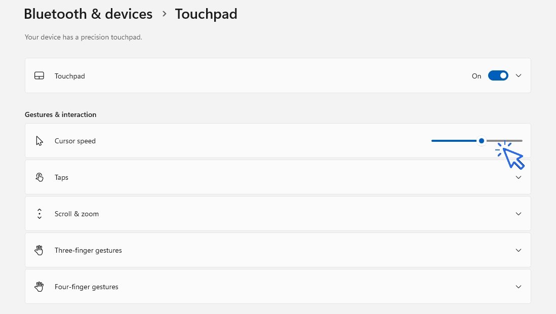 Change touchpad speed - Windows Basics