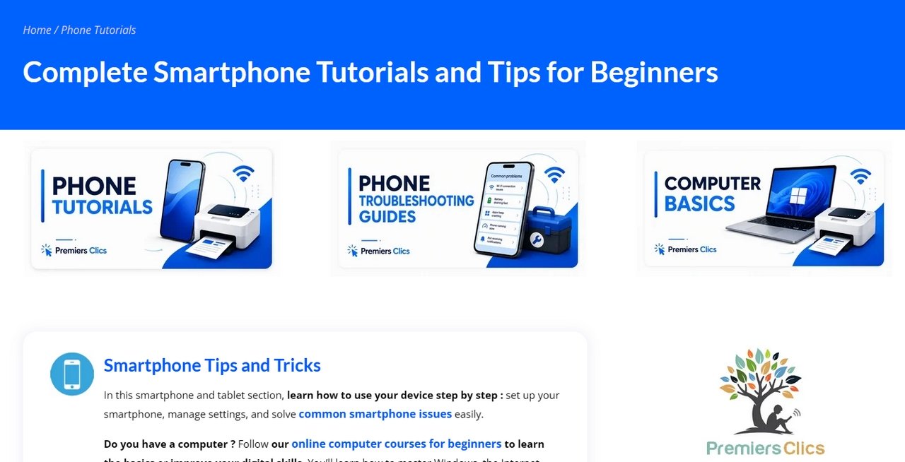 Smartphone Tutorials - Free Resource to help people to use an Android Phone